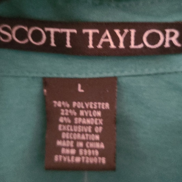 Scott Taylor belted button down blouse - Picture 2 of 5